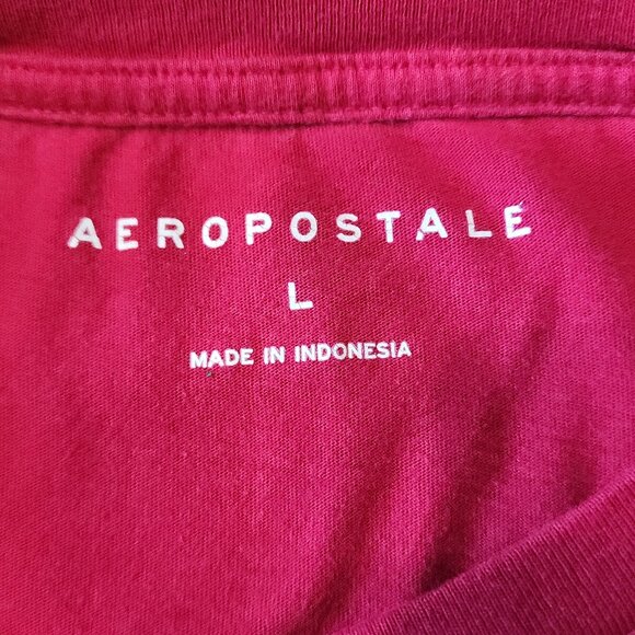 Aeropostale Red Men's Script New York Graphic T-Shirt Size Large - Picture 7 of 7